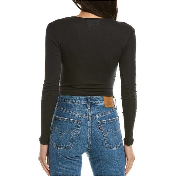 New ~ BA&SH ~ Celia Faux Wrap Bodysuit Size L - Picture 2 of 11